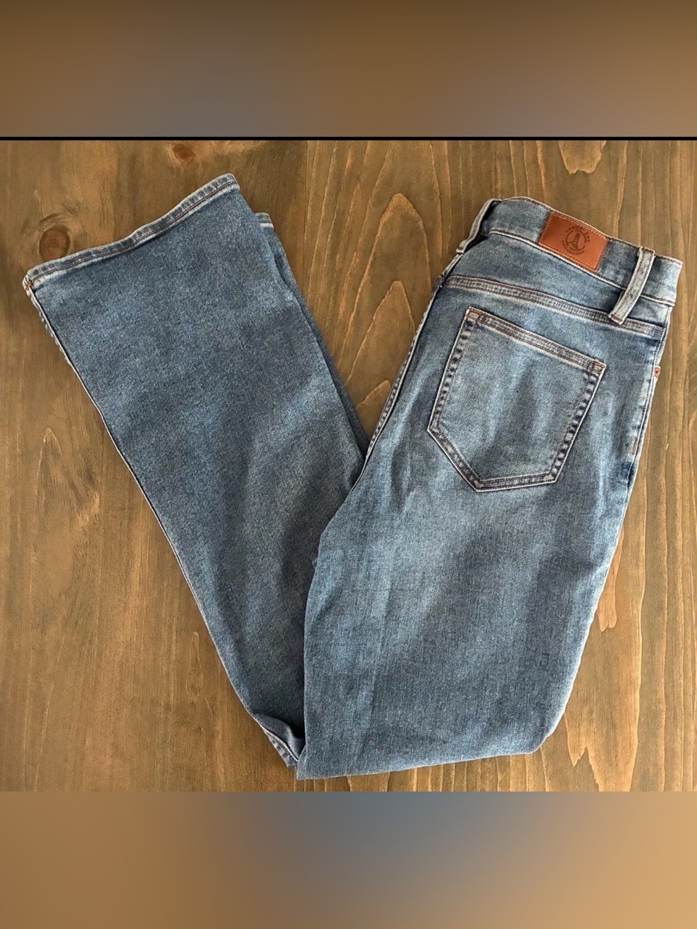 Lands' End Sustainable Denim Boot cut Jeans Blue 5-Pocket Womens 10 Medium Wash